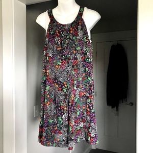 Lapis Floral Tunic Dress with Pockets
